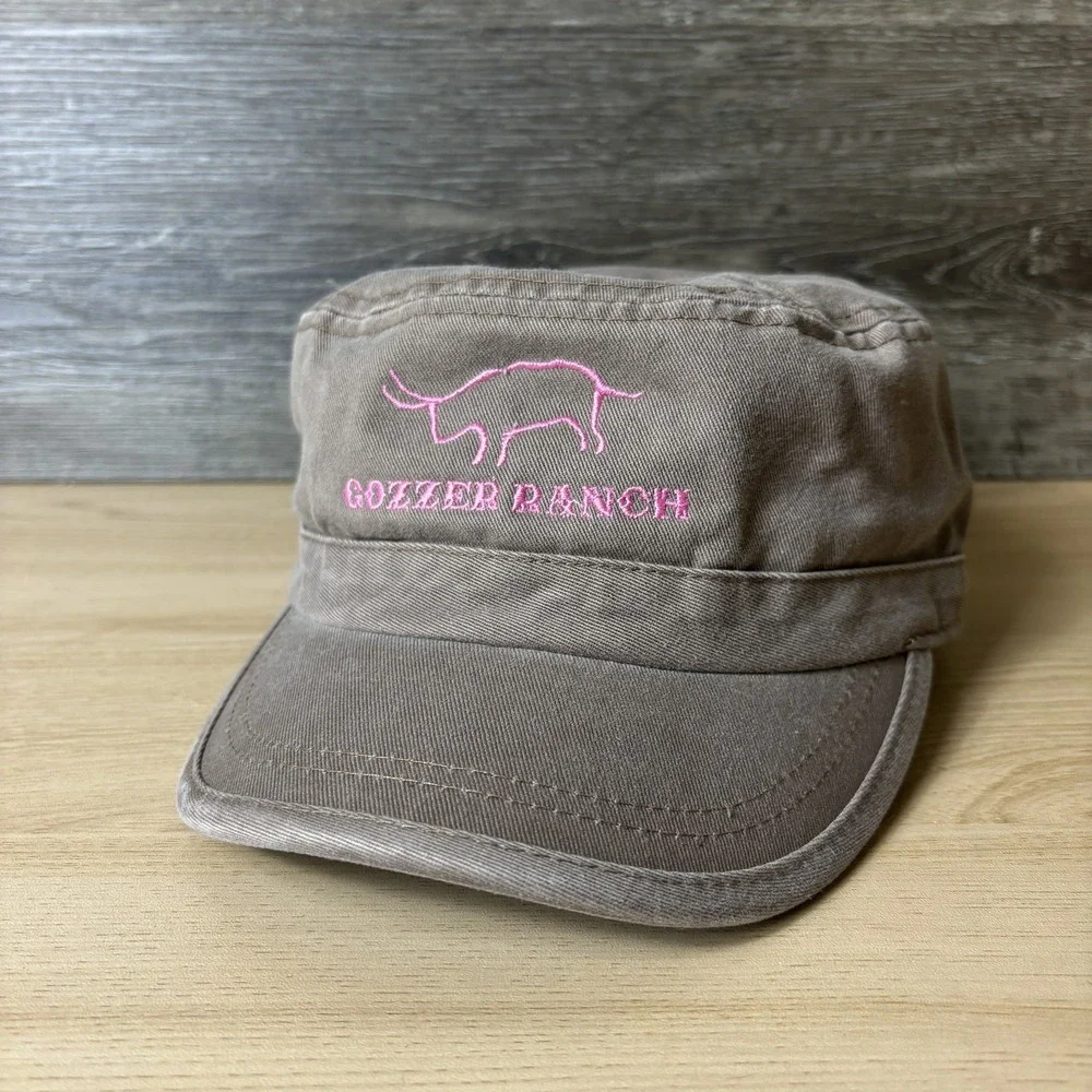 Gozzer Ranch Hat Cap Strap Back Embroidered Cadet Army Cap Outdoors Womens